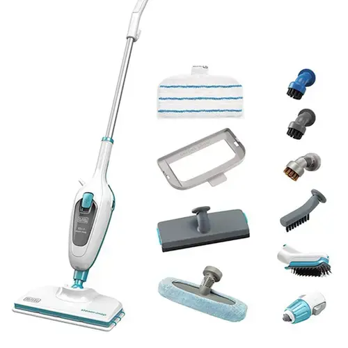 Mop cu aburi BLACK & DECKER FSM13E10-QS 10 in 1, 0.38l, 1300W, Alb
