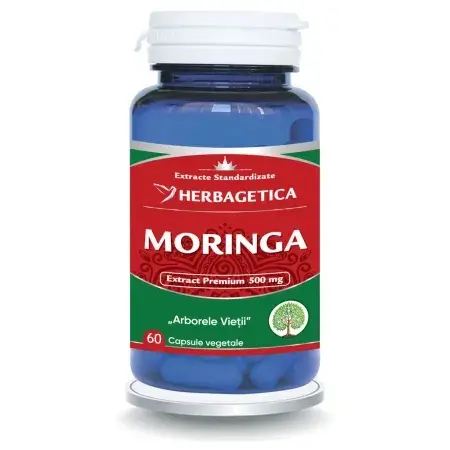 Moringa – 500 mg, 60 capsule, Herbagetica