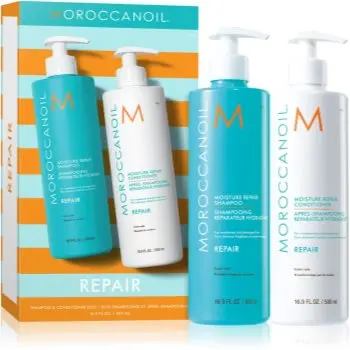 Moroccanoil Repair Shampoo & Conditioner Duo set pentru par degradat sau tratat chimic