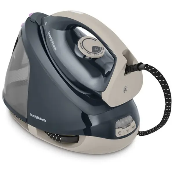 Morphy Richards Statie de Calcat cu Generator de Abur Morphy Richards, Easy Steam, Talpa Ceramica, Rezervor 1.8L, 6Bar, 2400W, Negru-Gri