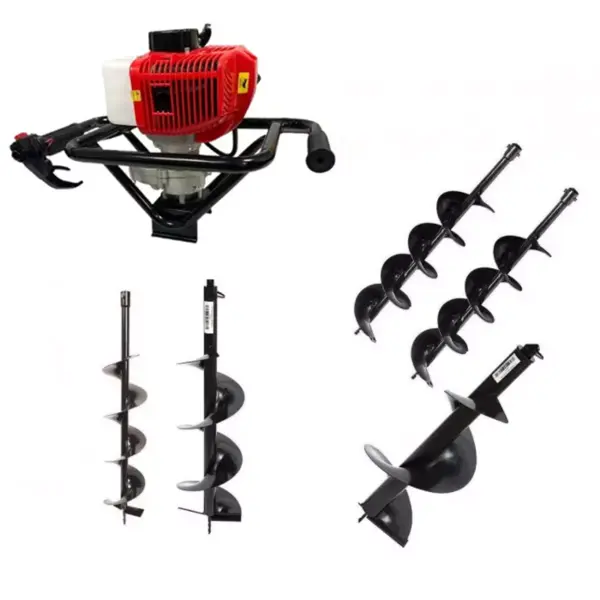 Motoburghiu Pamant BRILLO F4200 - Putere 5.7 CP, 8000 RPM, 52CC + 5 burghie 100, 150, 200, 250, 300 mm