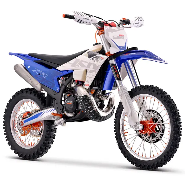 Motocicleta Cross Enduro Asix XR99, 300cc, 2T, roti 21 19, pornire electric, albastru-alb