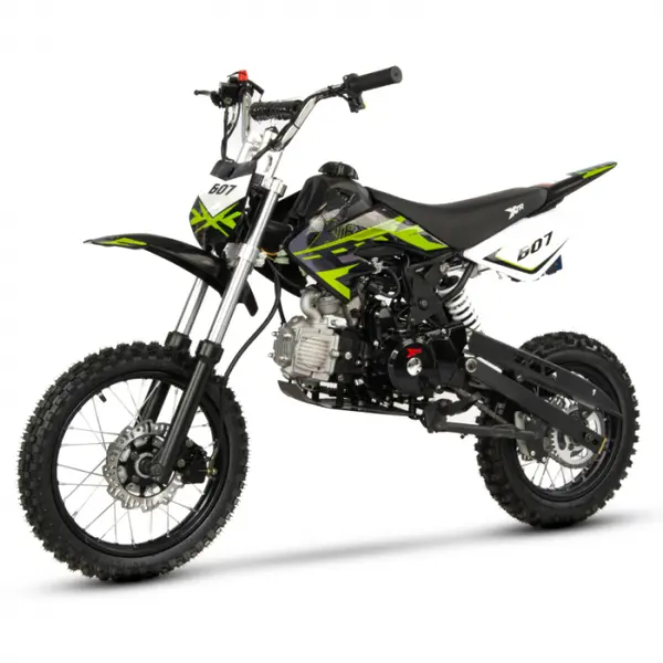 Motocicleta Cross Enduro copii 4T XTR 607, 125cc, roti 17 14, pornire electromotor, culoare negru lime
