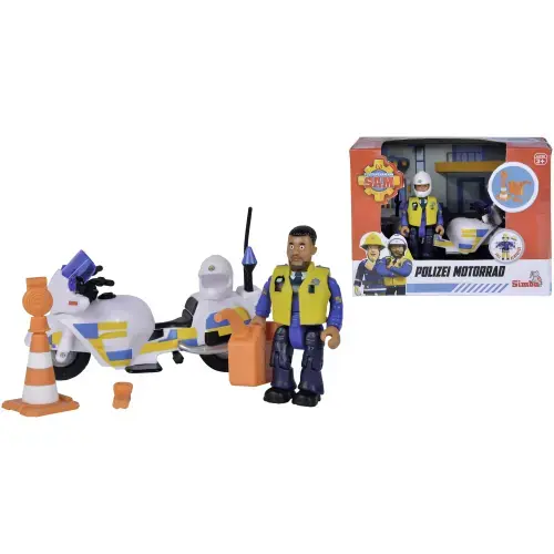 Motocicleta de politie Fireman Sam, cu figurina