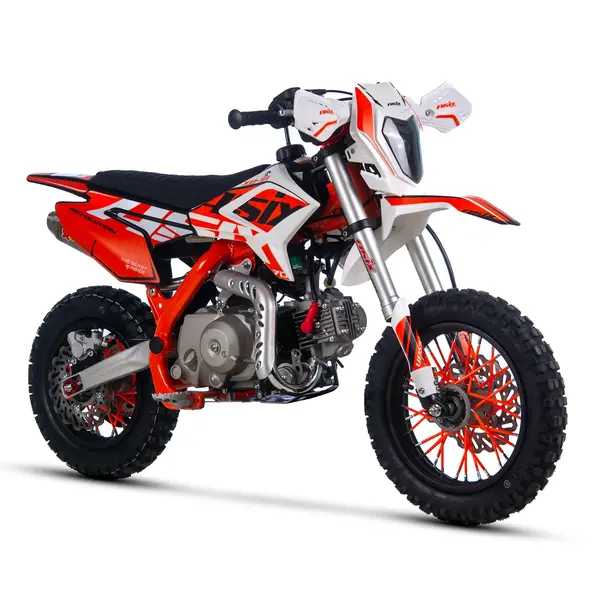 Motocicleta Enduro Cross Asix XB18, 70cc, 4T, roti 12 10 , pornire electromotor, culoare portocaliu-gri