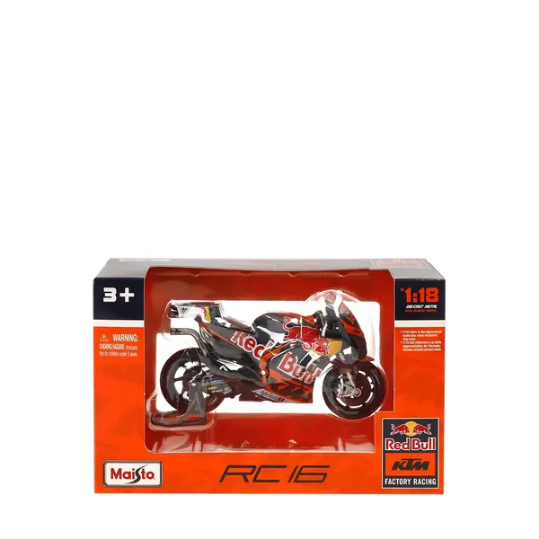 Motocicleta metalica red bull 1.18
