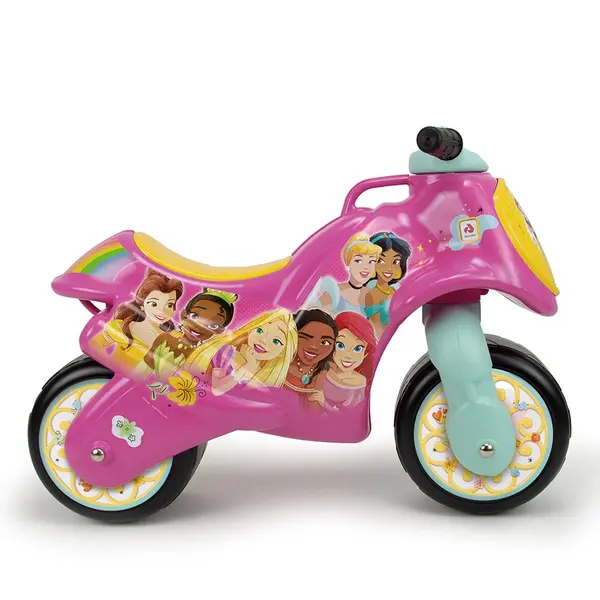 Motocicleta pentru copii Injusa Neox licenta Disney Princess Roz Verde ride-on fara pedale 18-36 luni, greutate admisa 30 kg