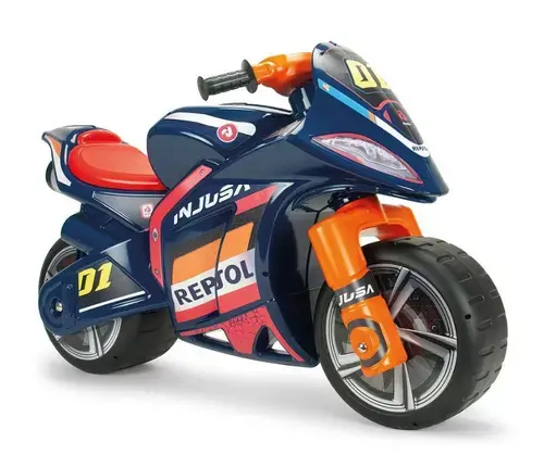 Motocicleta pentru copii tip ride-on Injusa Repsol Winner, fara pedale, stabila si rezistenta, 3 ani+, max. 50 kg