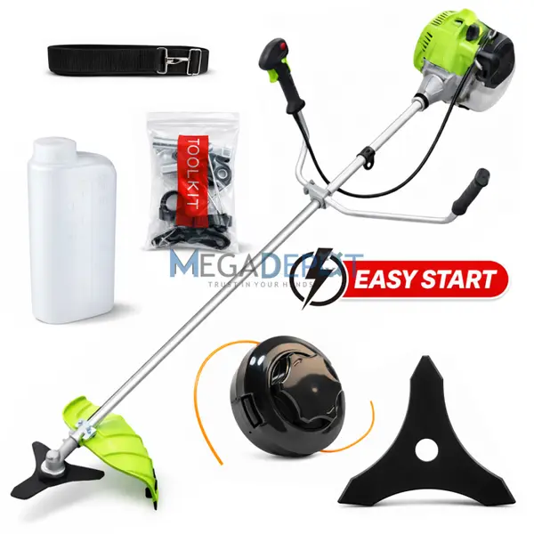 Motocoasa pe benzina Craft-Tec Mega Power X8800, 8CP, 58CC, 12.000RPM, Accesorii incluse