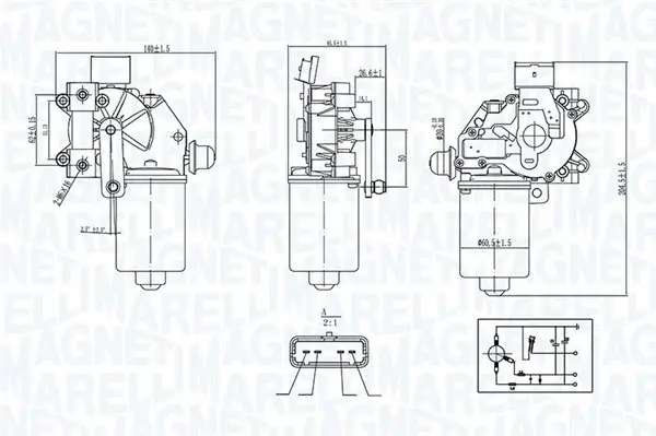 Motor stergator fata potrivit RENAULT LAGUNA III 10.07-12.15