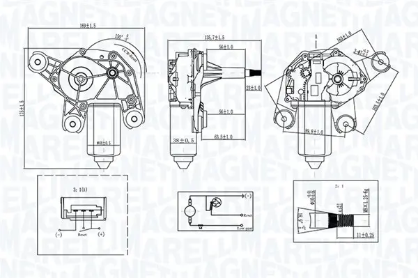 Motor stergator spate potrivit ALFA ROMEO GIULIETTA 04.10-12.20