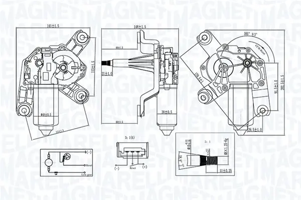 Motor stergator spate potrivit OPEL MERIVA B 06.10-03.17