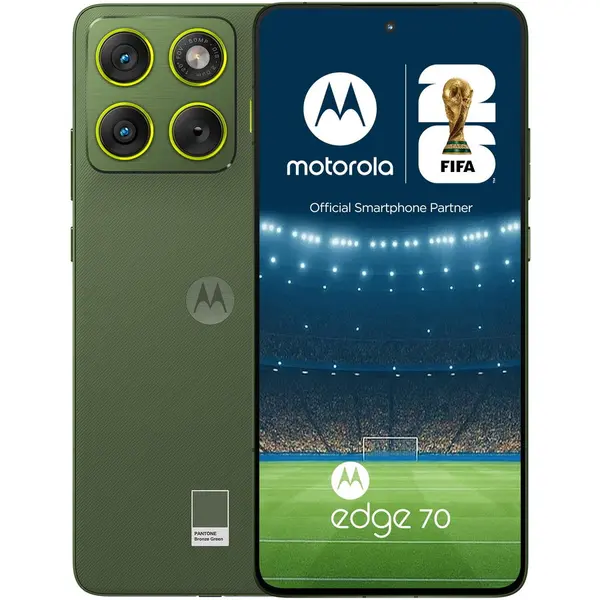 Motorola Telefon mobil Motorola Edge 70, 12GB RAM,512GB, 5G, Dual SIM, Verde inchis