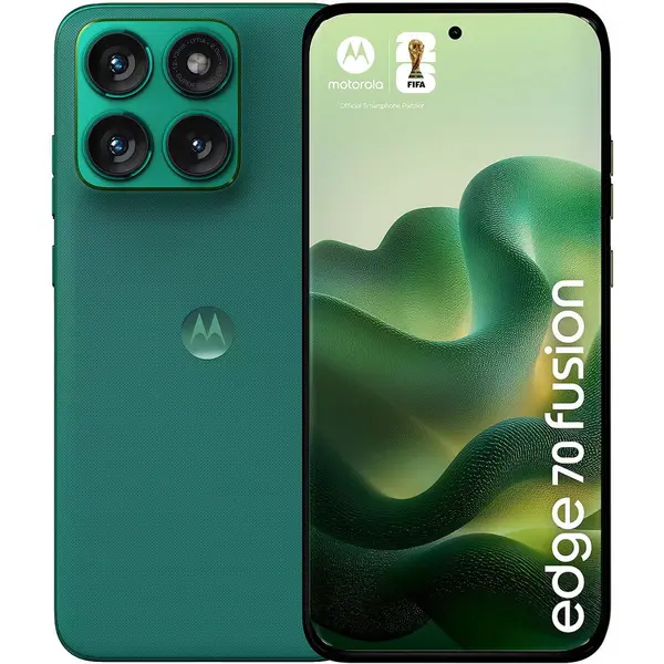 Motorola Telefon mobil Motorola edge 70 fusion, 256GB, 12GB RAM, 5G, Dual SIM, 7000 mAh Pantone Sporting, Verde