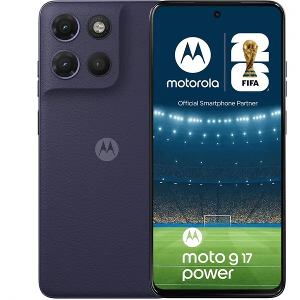 Motorola Telefon mobil Motorola G17 Power, 256GB, 8GB RAM, 4G, Dual SIM, 6000 mAh Pantone Evening, Albastru inchis