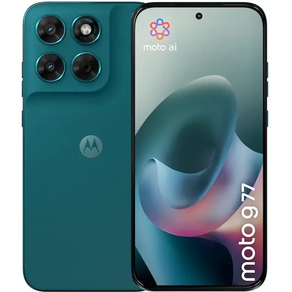 Motorola Telefon mobil Motorola G77, procesor MediaTek Dimensity 6400, AMOLED 6.78 inch, Dual SIM, 256GB, 8GB RAM, Wi-Fi, 5G, Android 16, Verde