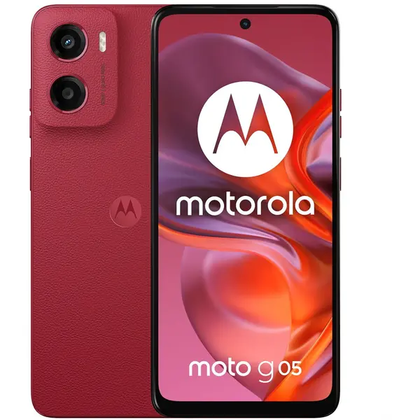 Motorola Telefon mobil Motorola moto g05, 6.67 inch, Dual SIM, 256GB, 4GB RAM, 5200 mAh, 4G, Plum Red