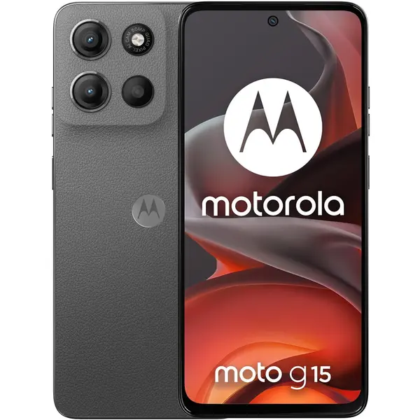 Motorola Telefon mobil Motorola moto g15, 6.72 inch, Dual SIM, 128GB, 4GB RAM, 5200 mAh, 4 G, Gravity Grey