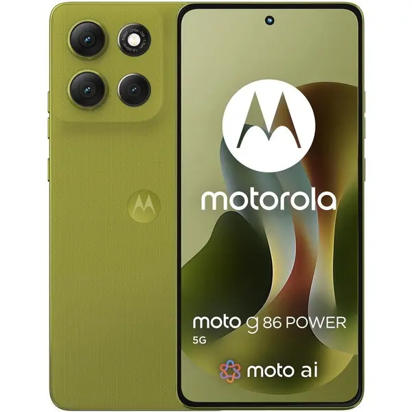 Motorola Telefon mobil Motorola Moto G86, 6.67 inch, 5G, 12GB RAM, 256GB, Dual Sim, Golden Cypress (Verde)