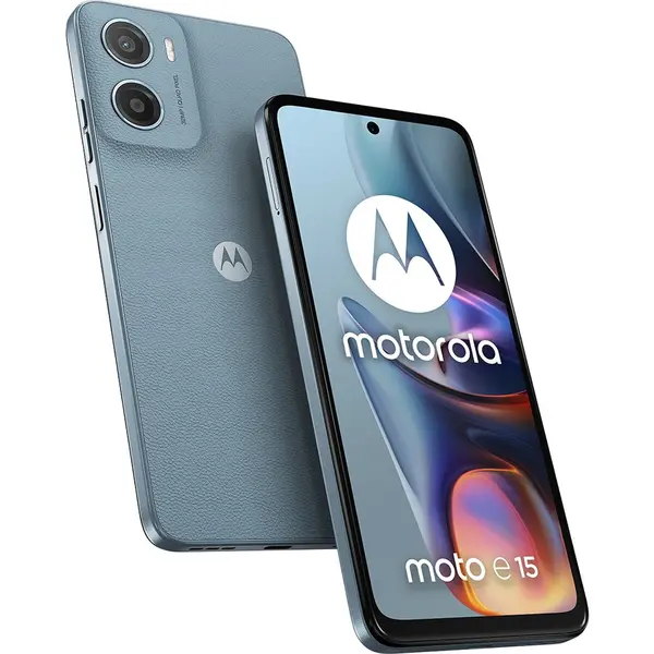 Motorola Telefon Motorola Moto E15, 16.9 cm (6.67), 2 GB RAM, 64 GB, Dual SIM, Android 14 Go Edition, 4G, Albastru