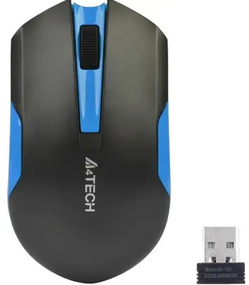 Mouse A4TECH V-TRACK G3-200N-1, USB, 1000 DPI (Negru/Albastru)