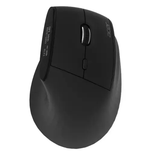 Mouse Acer Smart Fit Vertical, RGB, Wireless 2.4Ghz, Bluetooth (Negru)