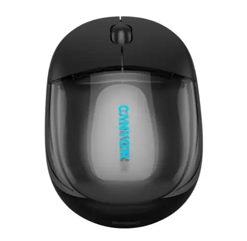 Mouse Canyon OnClick 24, Bluetooth, Wireless (Transparent/Negru)