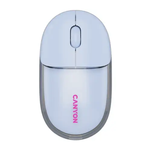 Mouse Canyon OnClick 24, Wireless, Bluetooth (Transparent/Albastru)