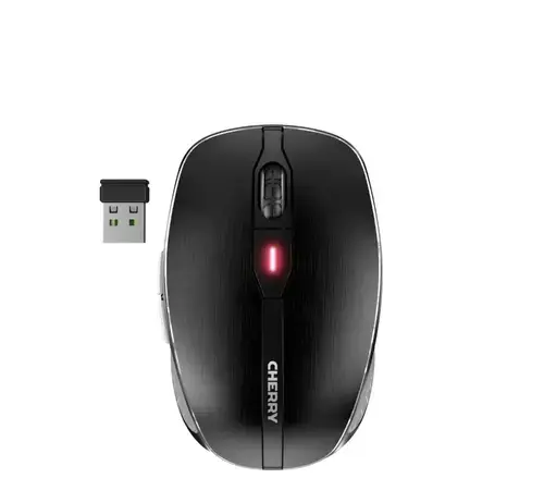 Mouse Cherry MW 8C Advanced, Wireless 2.4 GHz, Bluetooth, USB (Negru)