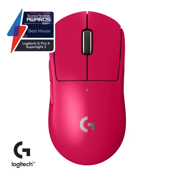 Mouse de gaming Logitech - G Pro X Superlight 2, optic, fără fir, roz