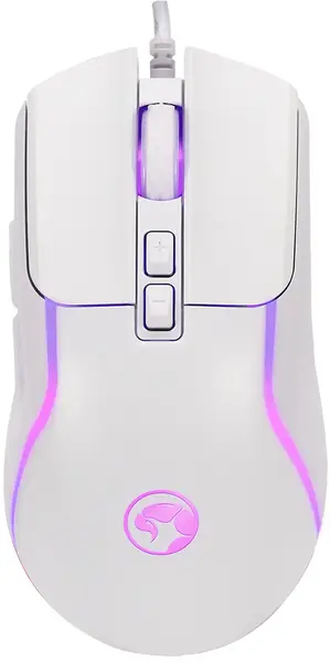 Mouse de gaming Marvo - Capo 20 M292, optic, cu fir, alb