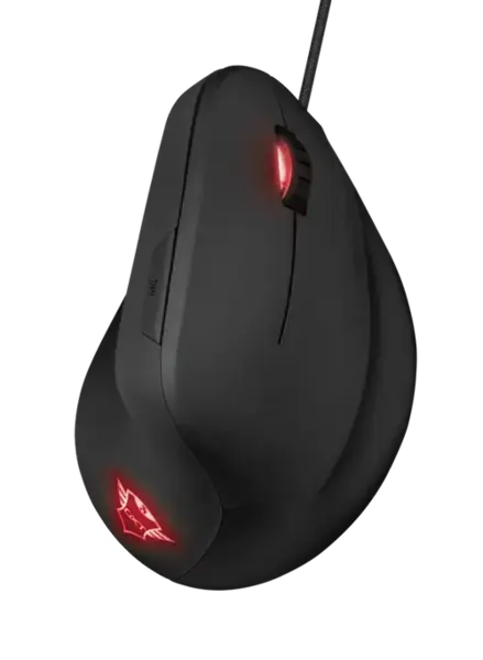 Mouse ergonomic vertical Trust Rexx, 10000 DPI (Negru)