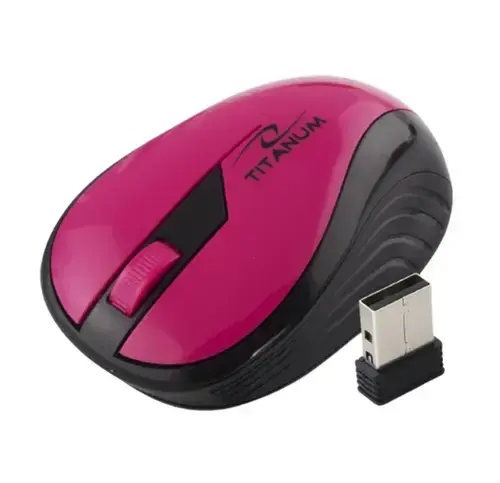 Mouse Esperanza Rainbow TM114P, 3 butoane, Wireless 2.4GHz (Roz/Negru)