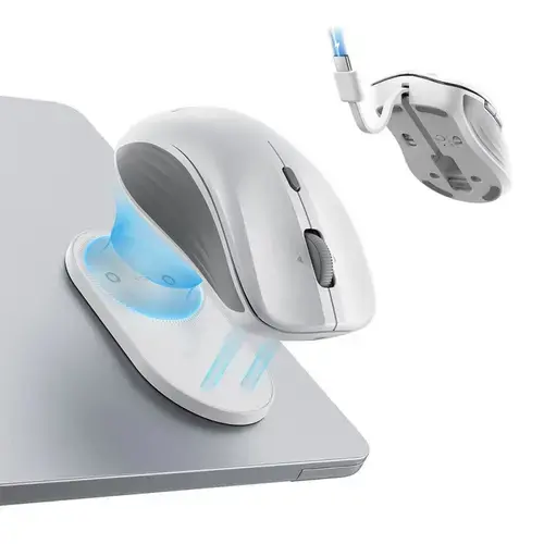 Mouse ESR MagMouse, Wireless 2.4 Ghz, Bluetooth, 800 - 4800DPI (Alb)
