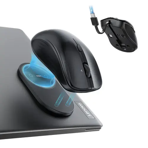 Mouse ESR MagMouse, Wireless 2.4 Ghz, Bluetooth, 800 - 4800DPI (Negru)