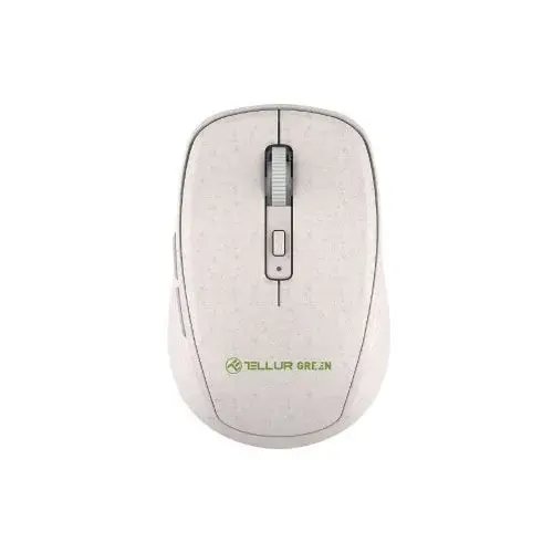 Mouse fara fir Tellur Green, 2.4Ghz, nano receiver, Crem