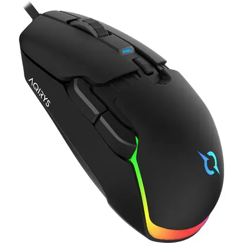 Mouse Gaming AQIRYS Lynx, USB, 16000 dpi, iluminare RGB (Negru)