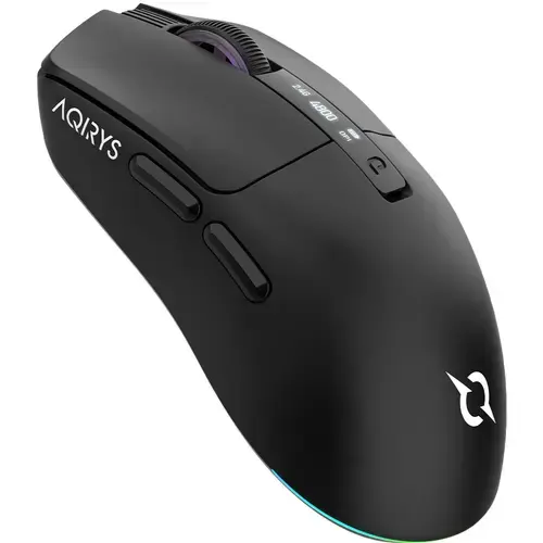 Mouse Gaming AQIRYS M2, Wireless 2.4Ghz, Bluetooth, Wired, iluminare RGB (Negru)