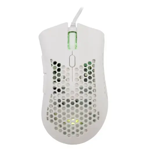 Mouse Gaming Barracuda BGM-031, Cu fir, USB (Alb)