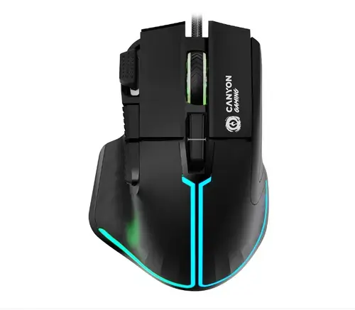 Mouse Gaming Canyon GM-636 Fortnax, Wired, 20000dpi, USB, iluminare RGB (Negru)