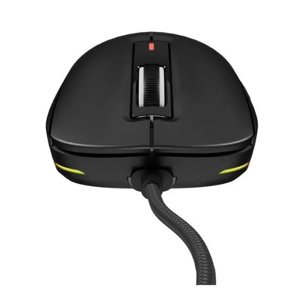 Mouse gaming cu fir Genesis Krypton 660, interfata USB, 12000 DPI, 6 butoane, iluminare RGB, Negru
