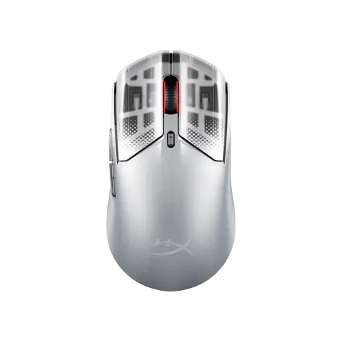 Mouse Gaming HyperX Pulsefire Haste 2 S, Wireless 2.4GHz/Bluetooth/USB, Autonomie 120 ore, 26000 DPI, Iluminare RGB (Argintiu)