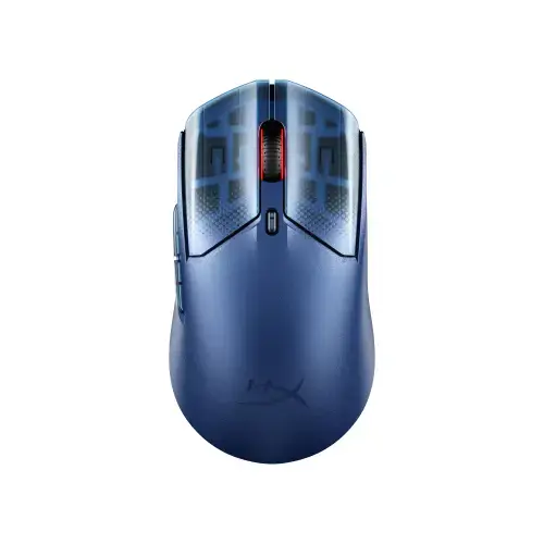 Mouse Gaming HyperX Pulsefire Haste 2 S, Wireless 2.4GHz/Bluetooth/USB, Autonomie 120 ore, 26000 DPI, Iluminare RGB (Albastru)
