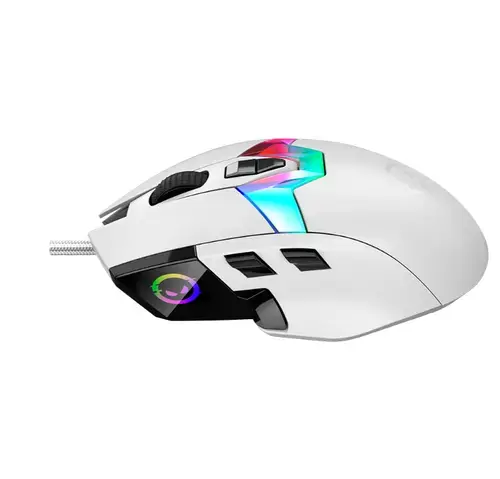 Mouse Gaming Lorgar MSP80, Wired, USB, RGB (Alb)