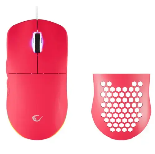 Mouse Gaming Rampage Blink, Wired, USB, 12800 DPI, Optica, RGB (Roz)