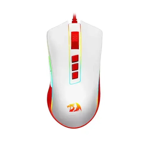 Mouse gaming Redragon Cobra, iluminare RGB (Rosu/Alb)