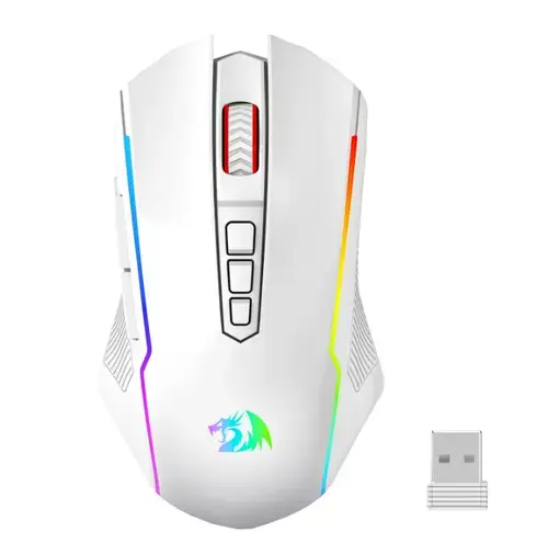 Mouse Gaming Redragon Nix, Wired, Wireless, Bluetooth, iluminare RGB (Alb)