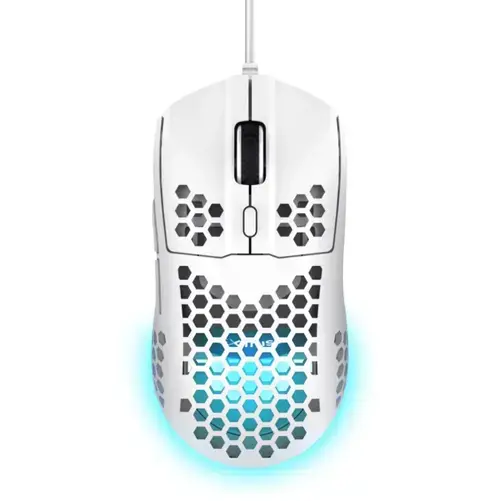 Mouse Gaming Trust GXT 928W, Cu fir, USB, iluminare RGB (Alb)