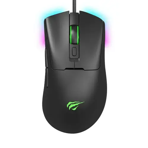 Mouse Gaming USB HAVIT MS966, iluminare RGB, Wired, 800D - 12000dpi, 1.6m (Negru)