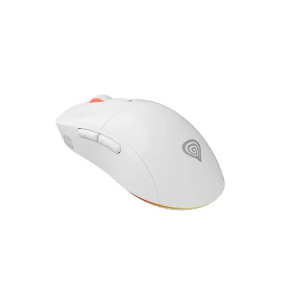 Mouse gaming wireless Gensesis Zircon XIII, senzor optic Pixart PAW3395, interfata USB, rezolutie maxima 26000 DPI, numar butoane 7, switch mecanic Huano Silent, Kailh 4.0, Kailh 8.0, iluminare RGB, alb